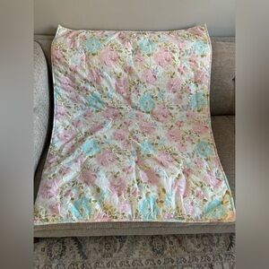 Plush Nest and Nod Floral Pastel crib blanket